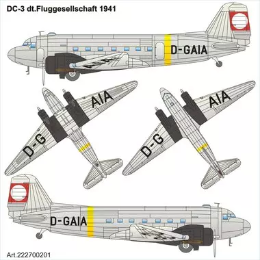 DOUGLAS DC-3 zivile Linienmaschine DR 1941, Plastikbausatz