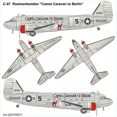 DOUGLAS C-47 Rosinenbomber USAF "Camel-Caravan-to-Berlin", Plastikbausatz