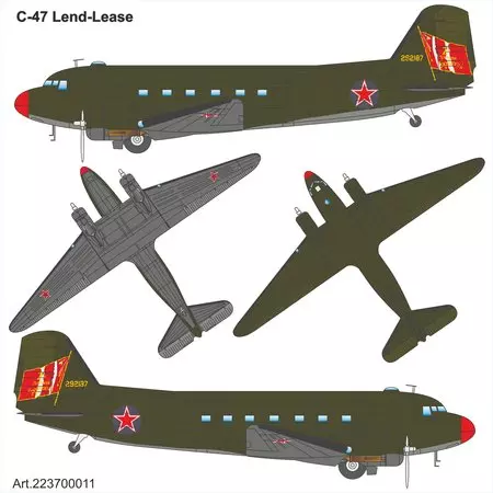 C-47 Sowjetunion 1944 (Original-47 aus Lend-Lease-Programm!)