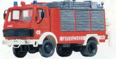 MB Gerätewagen mit Heckkran in rot