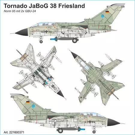 TORNADO JaBoG 38 Friesland mit 4 x GBU54 und 2 x GBU24 Bomben