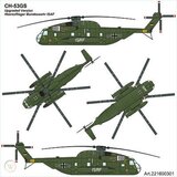 CH53GS mittl. Transporthubschrauber der BW mit Zusatztanks, Sandfilter, Innenboden, usw.